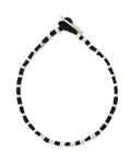 Mikia - Small Silver Beads Bracelet - Black