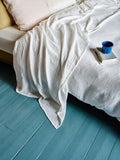 Merci - Cotton gauze flat sheet - Meudon White