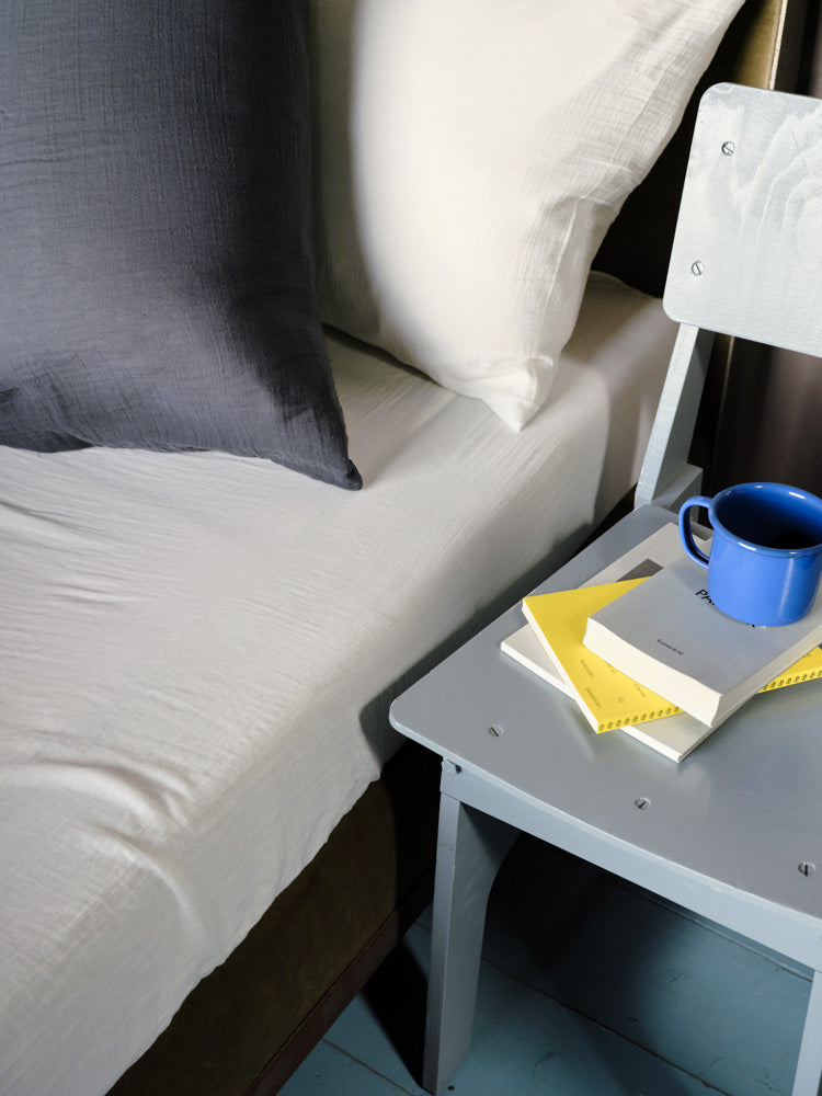 Merci - Drap-Housse En Gaze De Coton - Blanc De Meudon