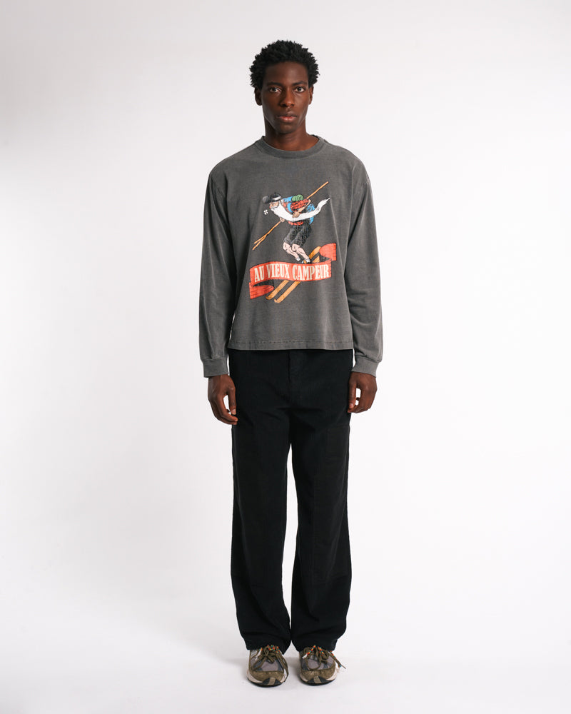 Au Vieux Campeur - Congés Payés - T-shirt skieur - Noir Delave