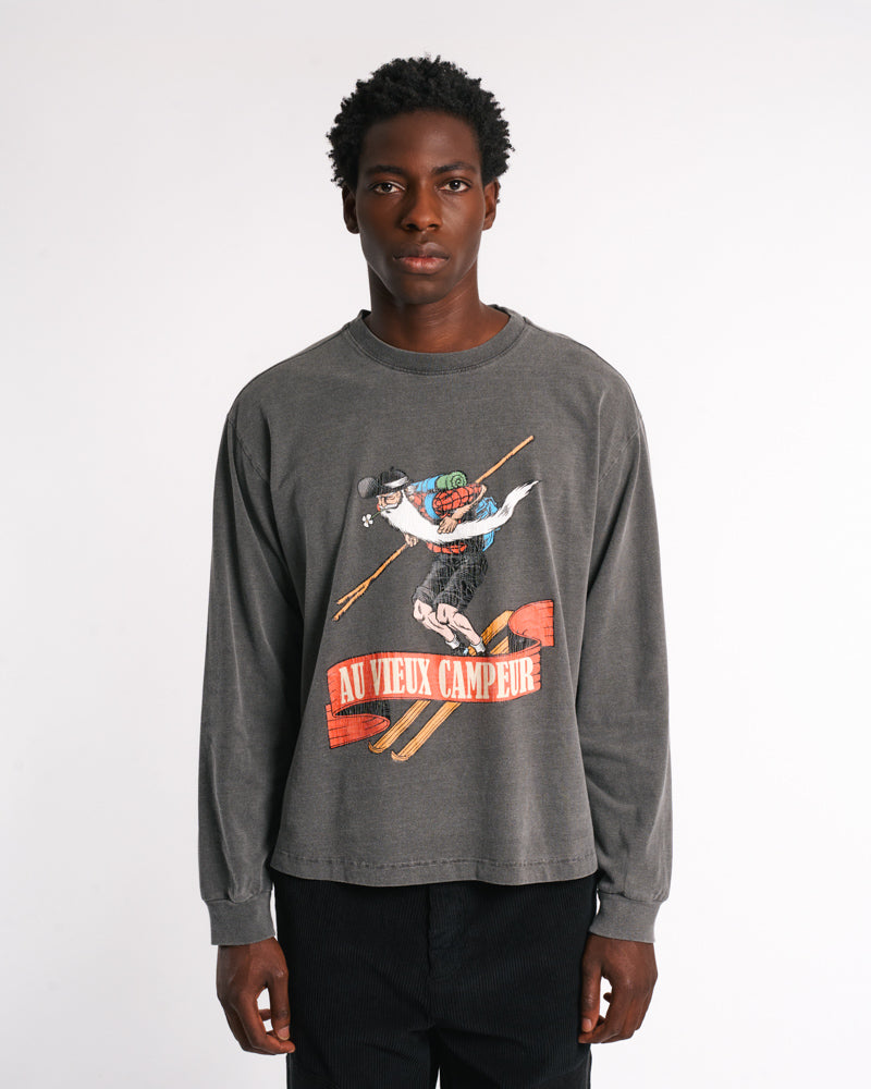 Au Vieux Campeur - Congés Payés - T-shirt skieur - Noir Delave