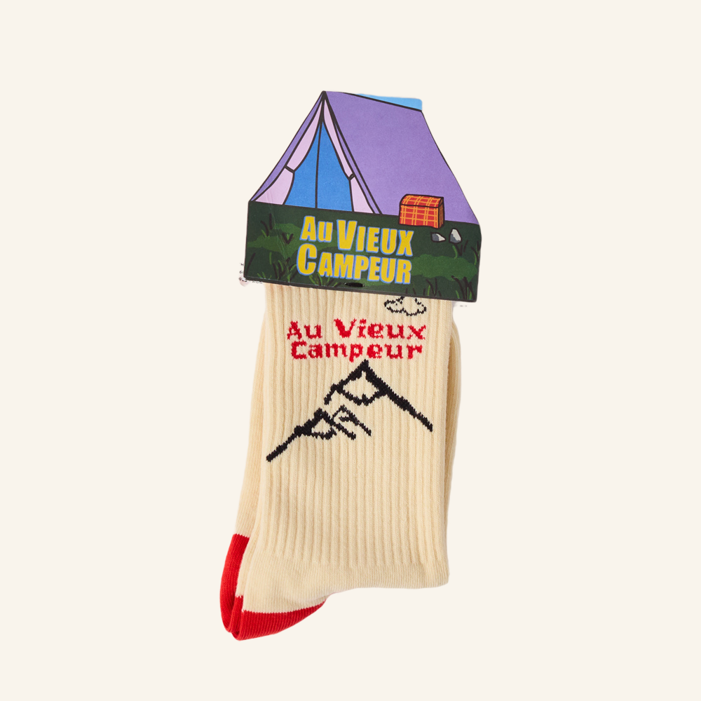 Au Vieux Campeur - Congés Payés - Mountain Range Socks - Ecru