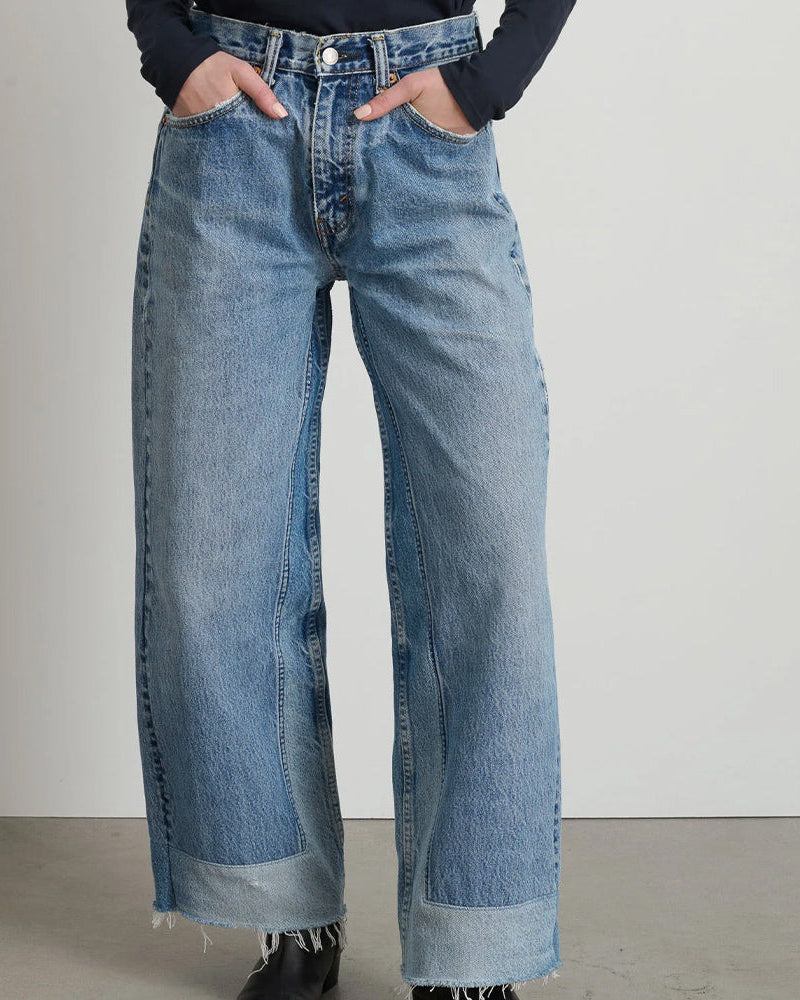 B Sides - Jeans Reworked Culotte - Vintage Indigo