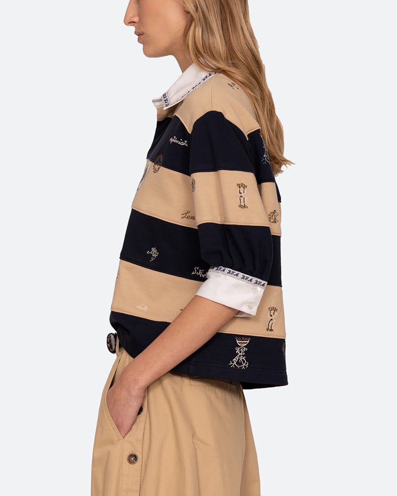Sea NY - Top Juliet Rugby - Beige - SEA NEW YORK - vue 3