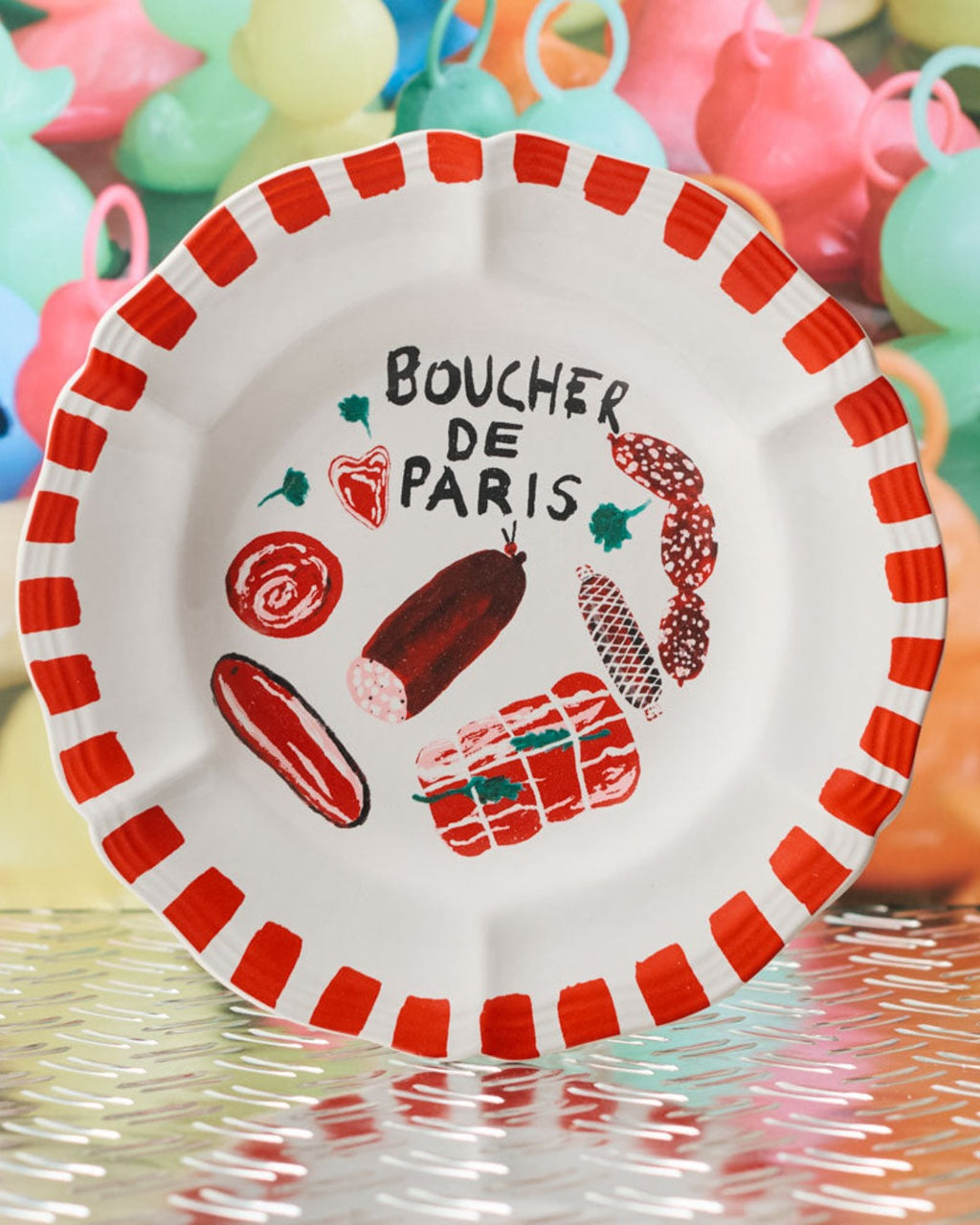 Merci - Assiette Plate En Faïence Boucher