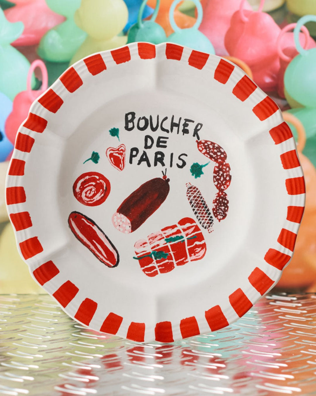 Merci - Assiette Plate En Faïence Boucher