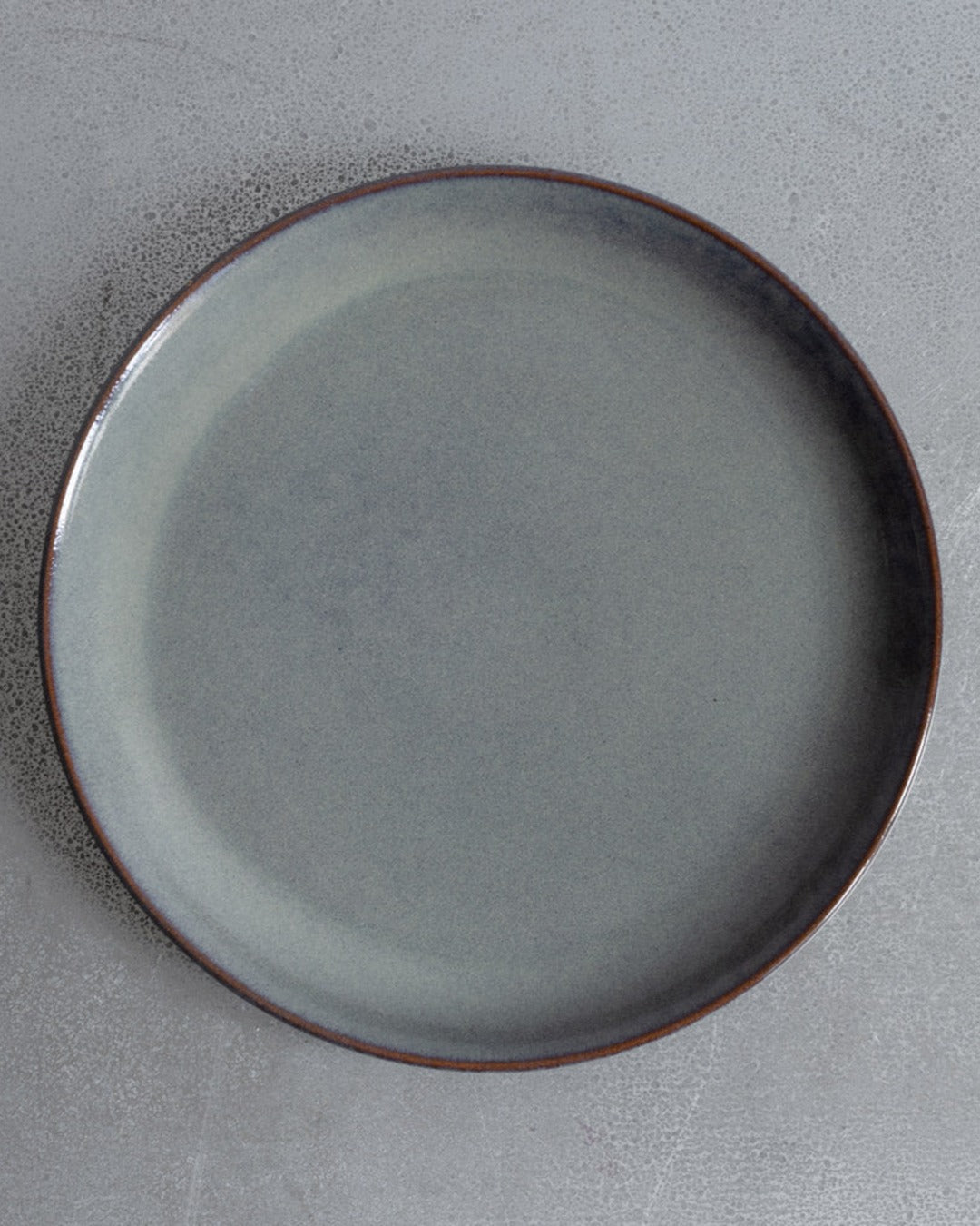 Merci - Assiette Plate En Grès Émaillé Jaspe - Bleu