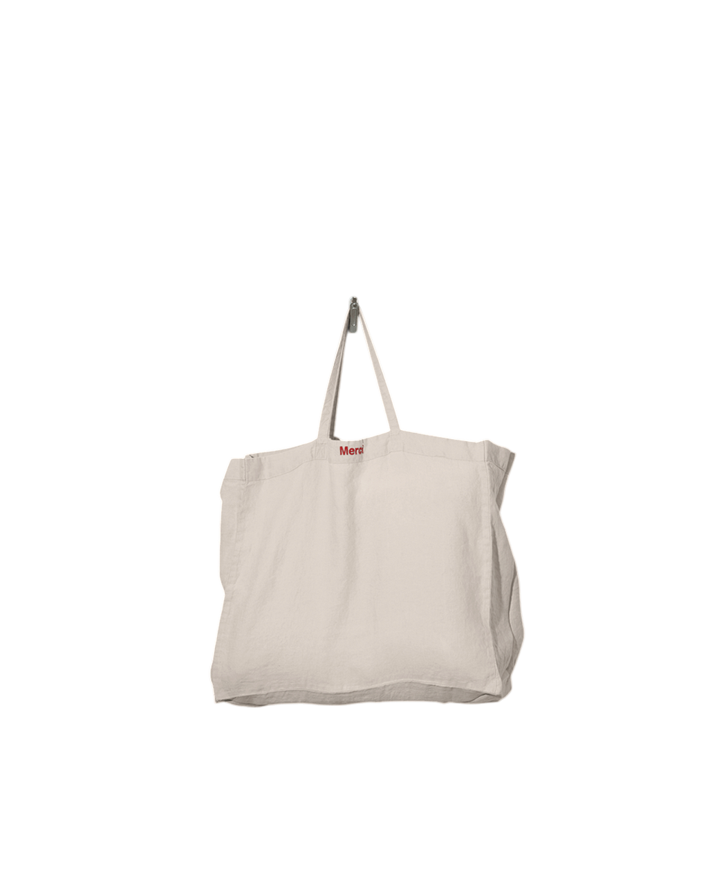 Merci - Washed linen Merci shopping bag - Stone