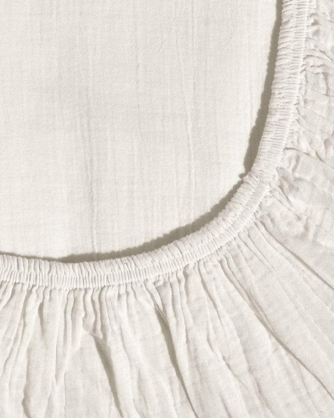 Merci - Drap-Housse En Gaze De Coton - Blanc De Meudon