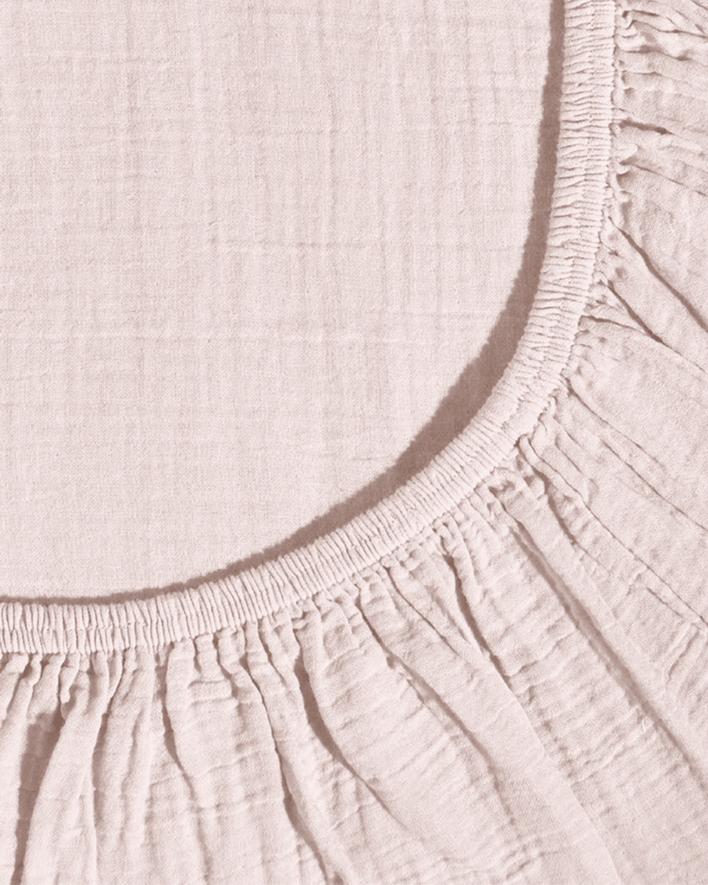 Merci - Cotton gauze fitted sheet - Rose de Bagatelle