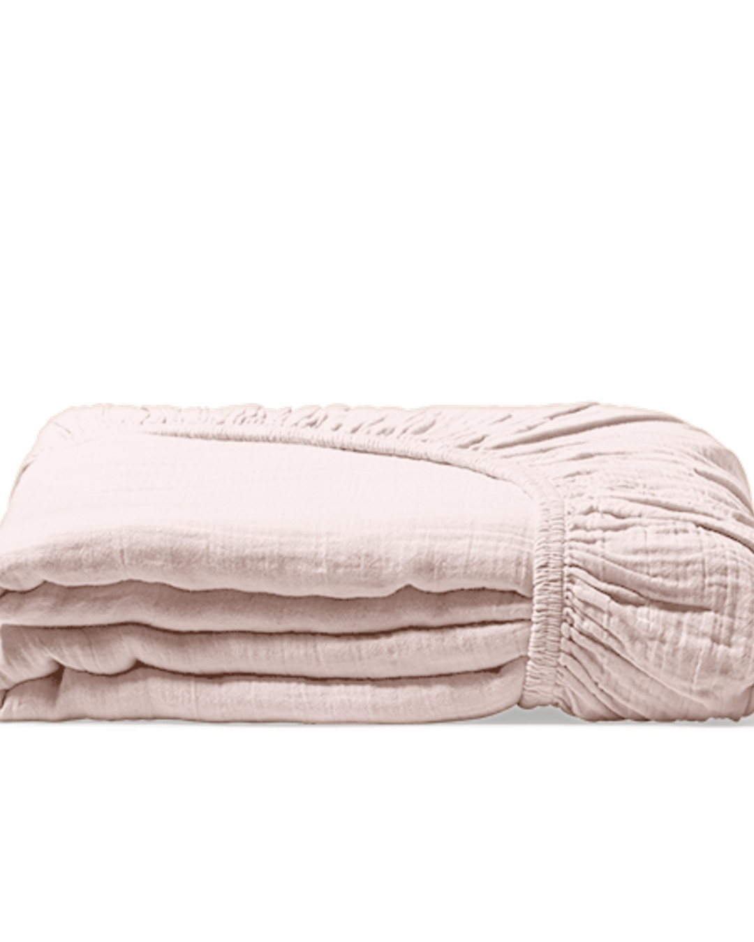 Merci - Cotton gauze fitted sheet - Rose de Bagatelle