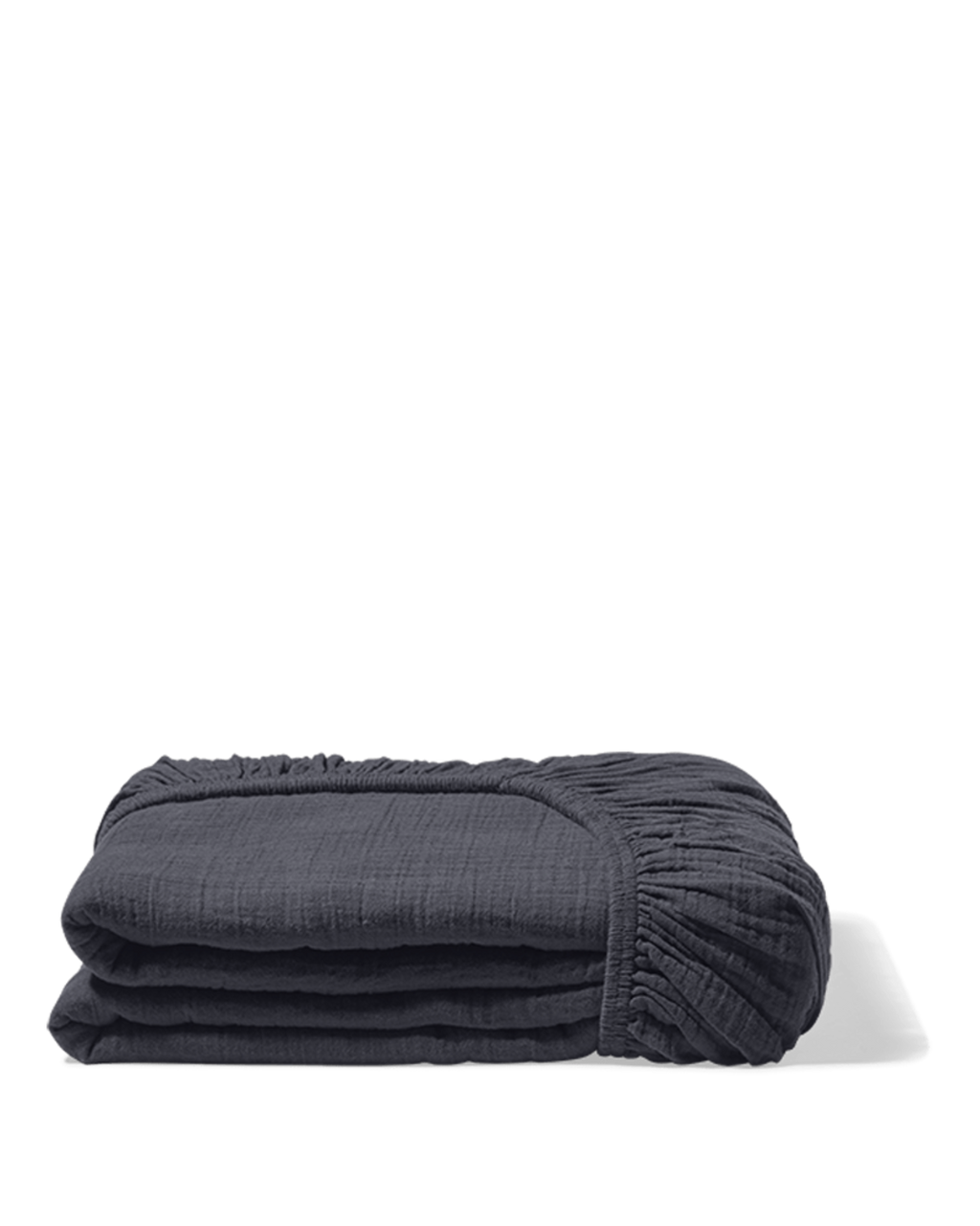 Merci - Cotton gauze fitted sheet - Charcoal Grey
