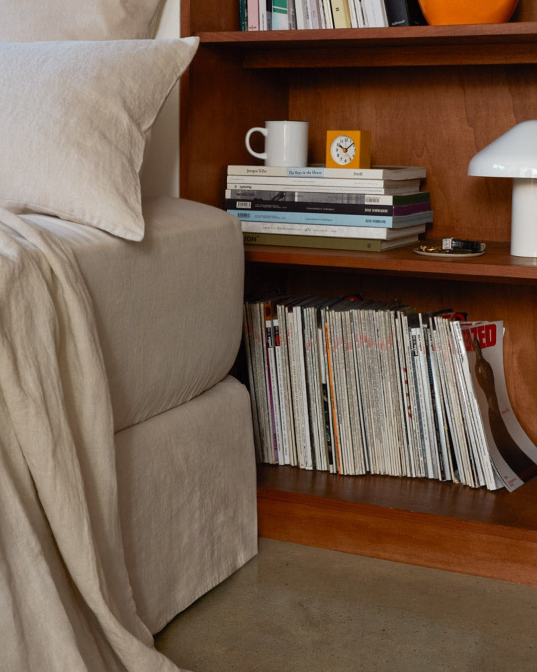 Merci - Washed linen fitted sheet - Stone