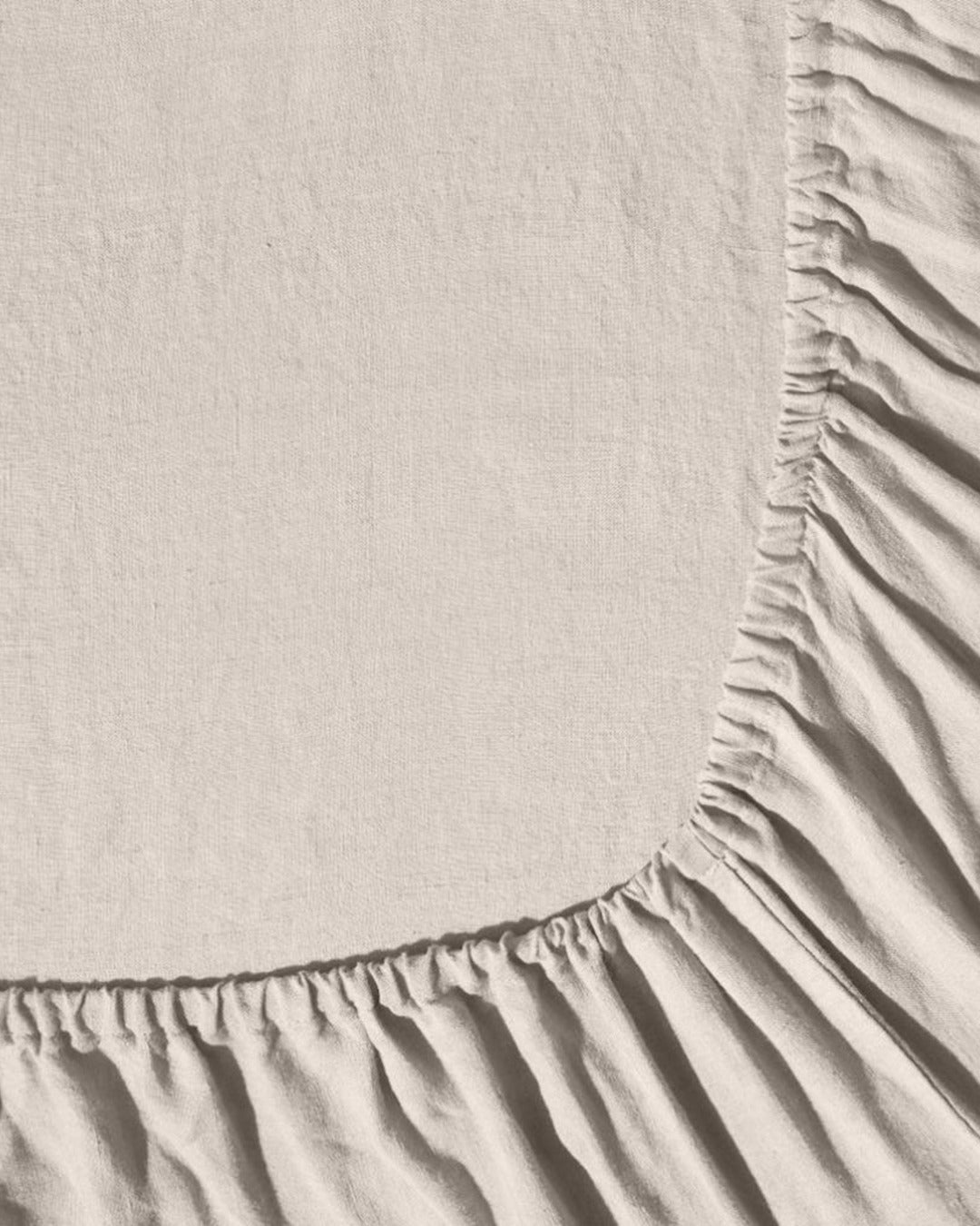 Merci - Washed linen fitted sheet - Stone