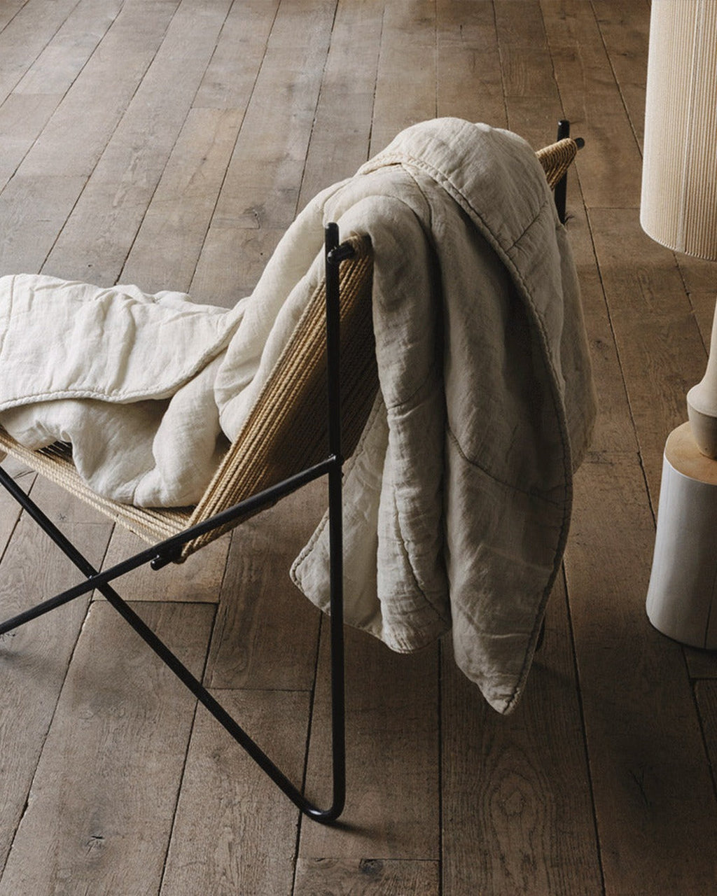 Merci - Pure washed linen quilt - Stone