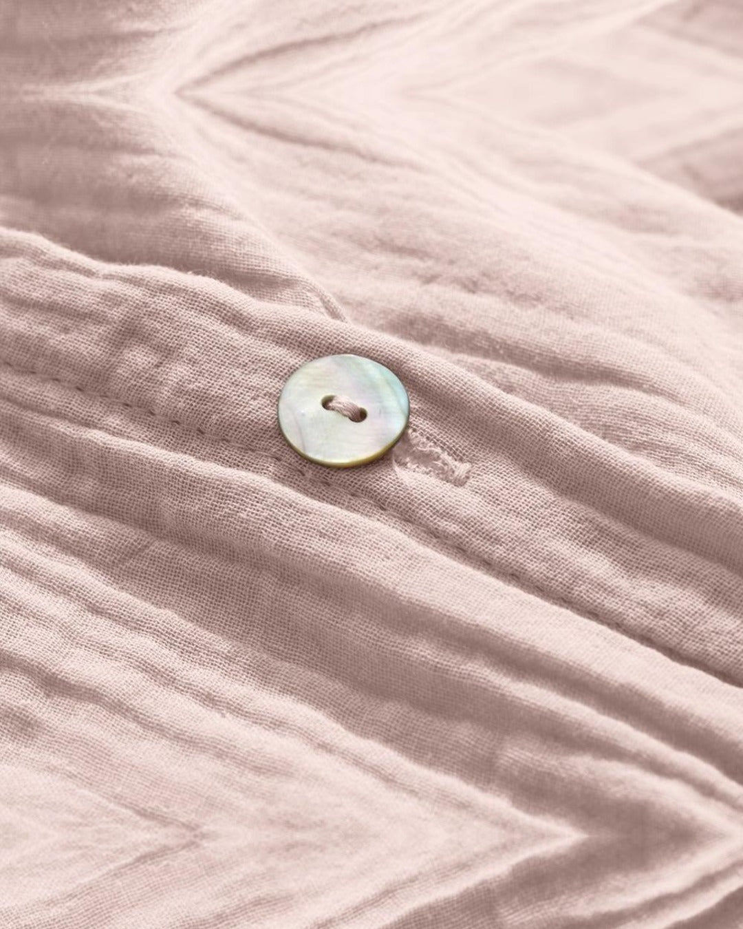 Merci - Housse De Couette En Gaze De Coton - Rose De Bagatelle