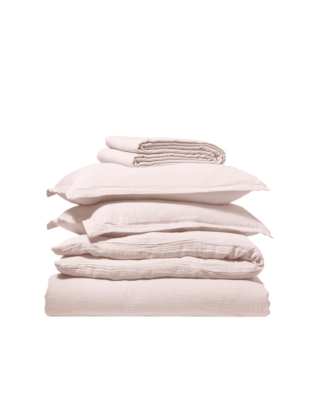 Parure en gaze de coton Rose de Bagatelle — packshot de la parure