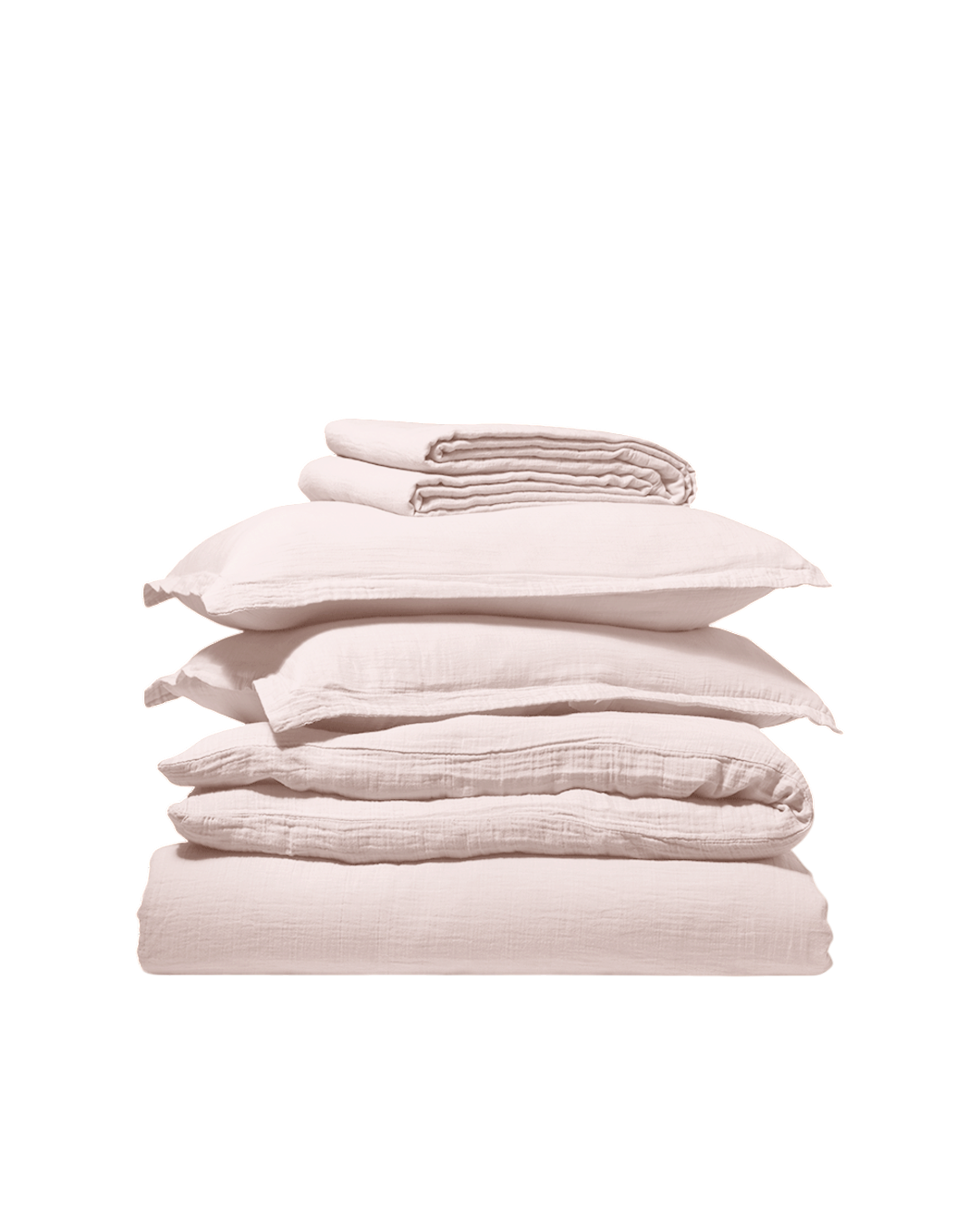 Parure en gaze de coton Rose de Bagatelle — packshot de la parure