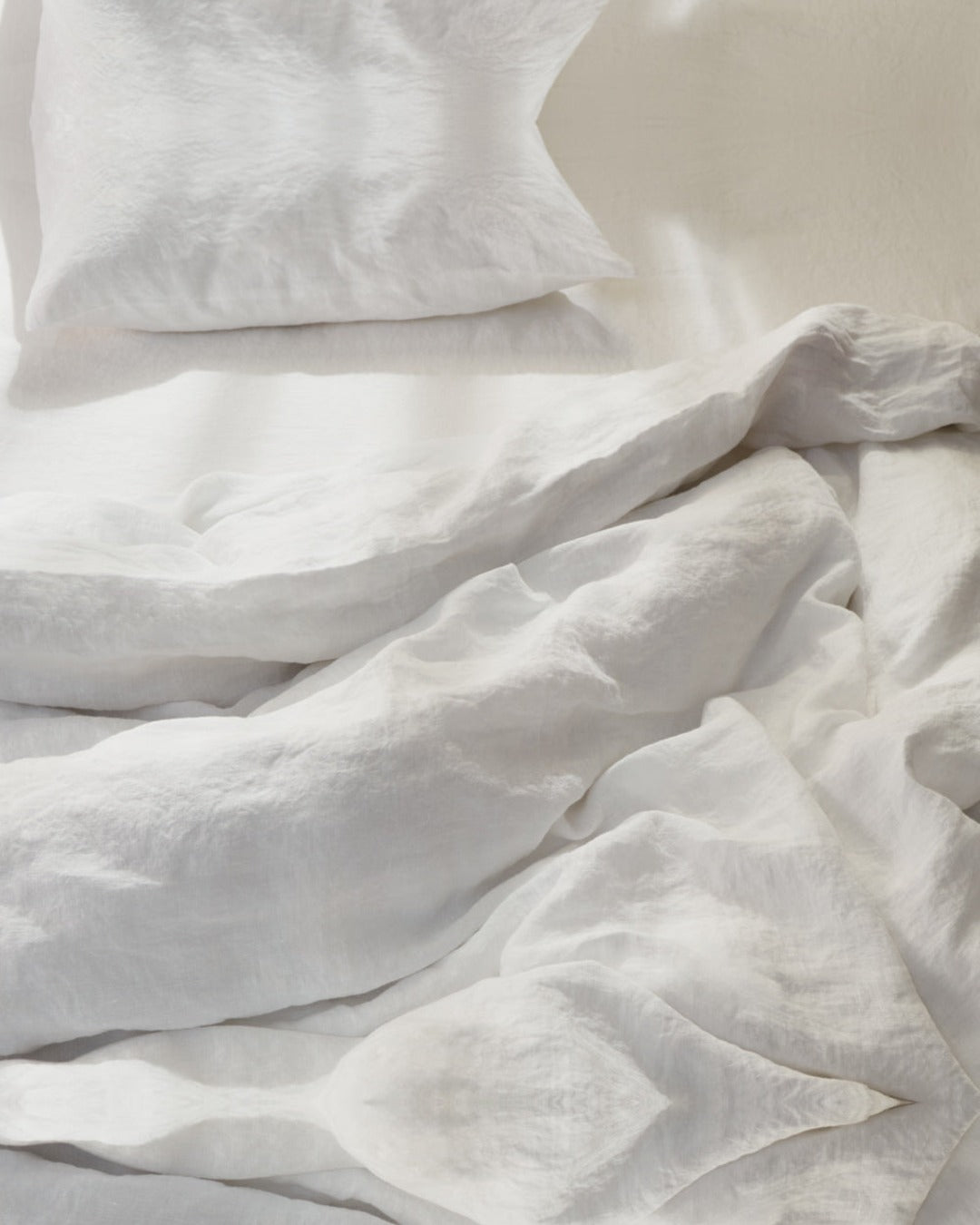 Merci - Washed linen duvet cover - Optical White