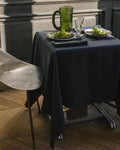 Merci - Nappe En Lin Lavé - Bleu Encre