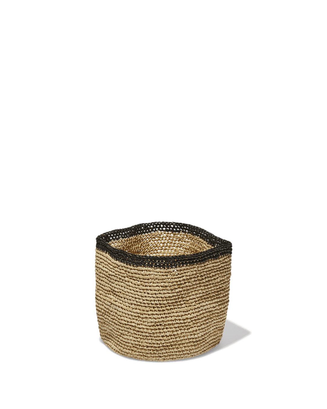 Domoina - Raffia basket - Black edge