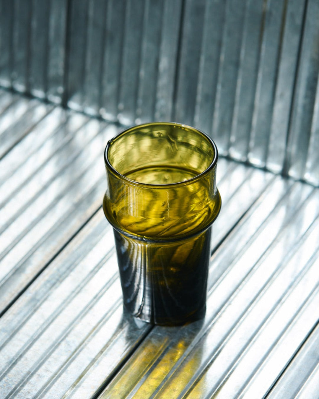 Household Hardware - Small Moroccan mouth-blown glass - Dark Green