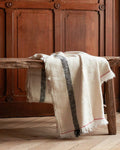 Merci - Pure washed linen plaid - Ecru