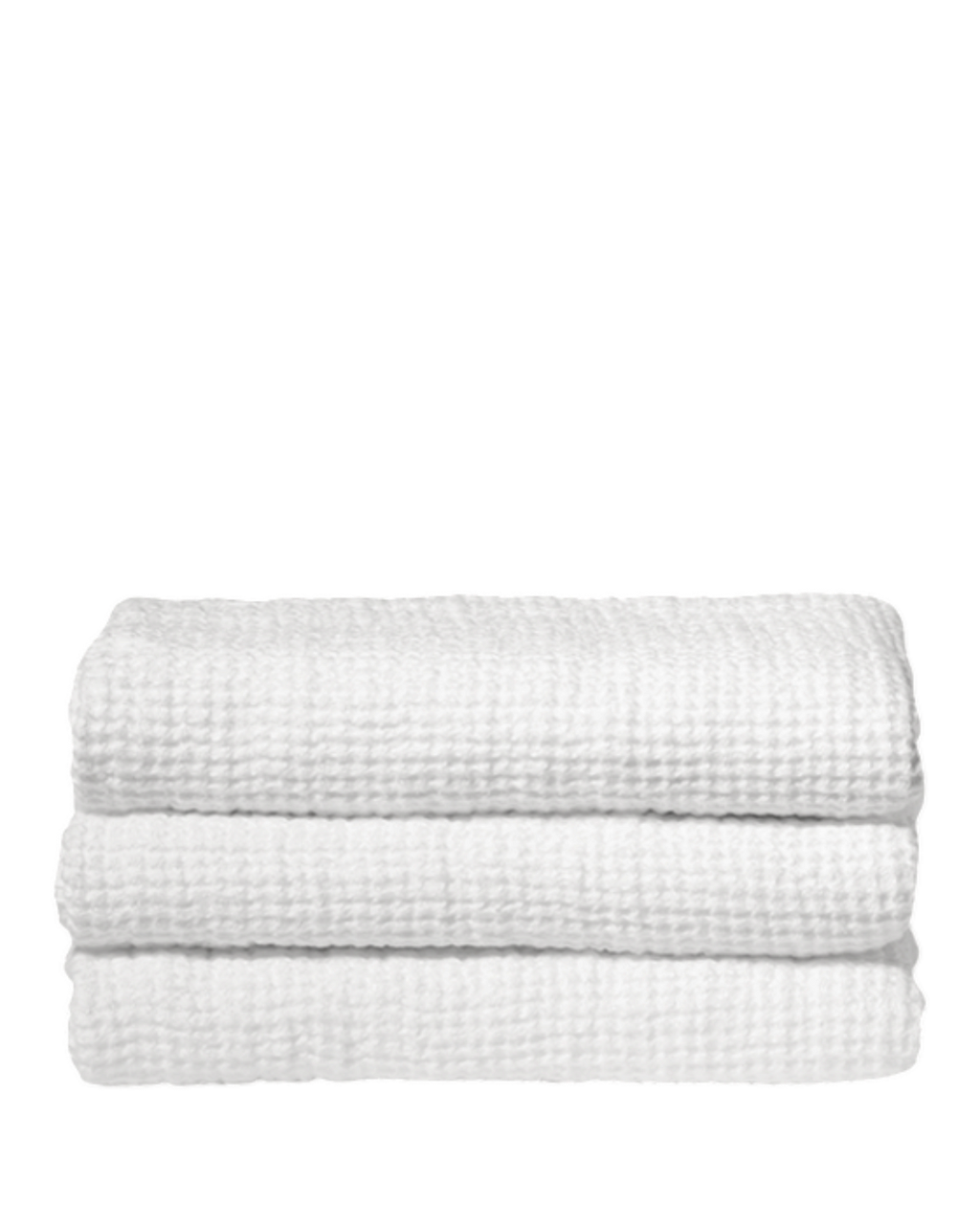 Serviette de bain Merci Paris en lin blanc optique avec texture gaufrée absorbante et moelleuse
