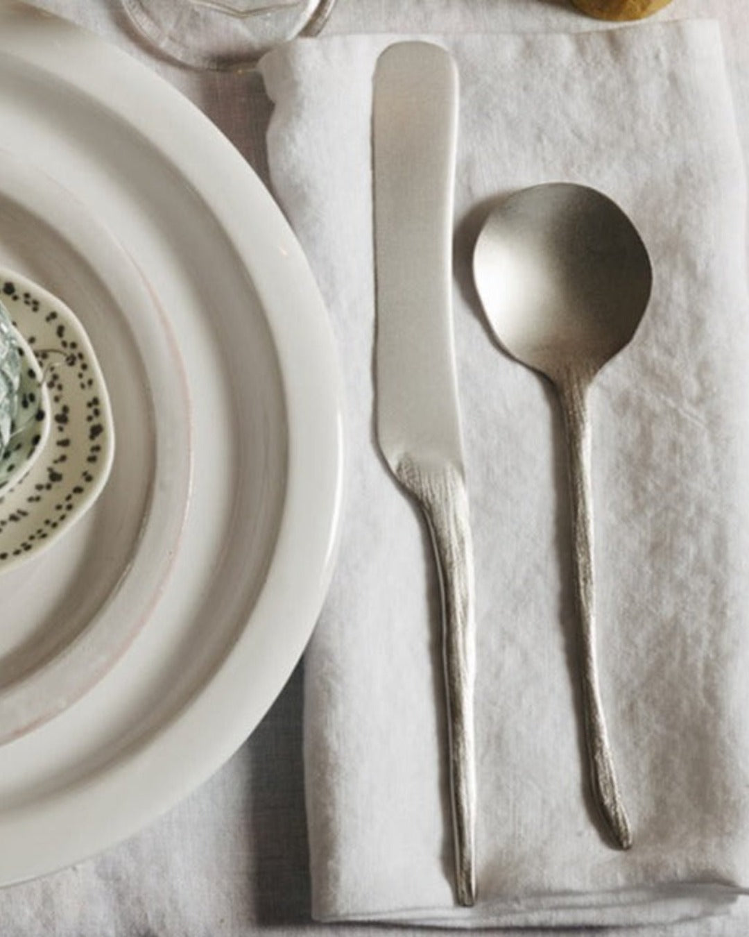 Merci - Washed linen napkin - Optical White