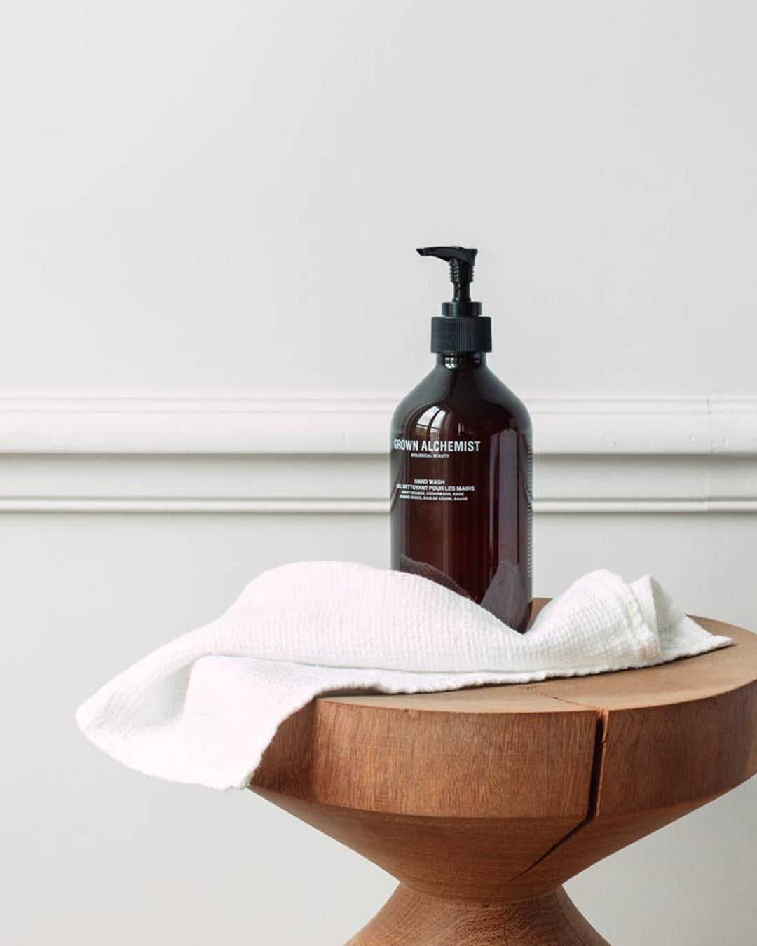 Merci - Linen guest towel - Honeycomb - Optical White