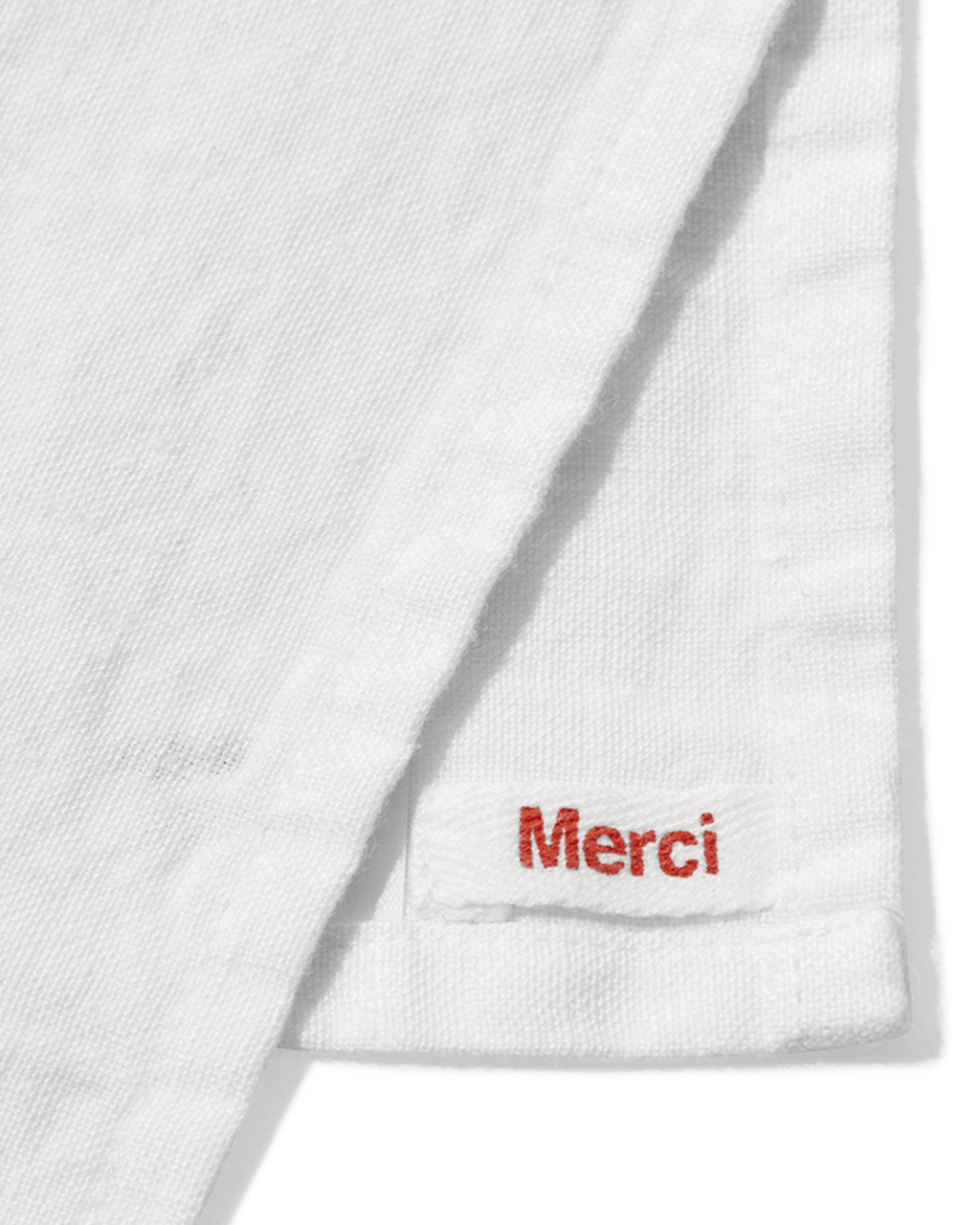 Merci - Washed linen placemat - Optical White