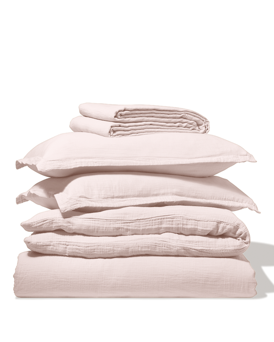 Merci - Cotton gauze pillowcase - Rose de Bagatelle