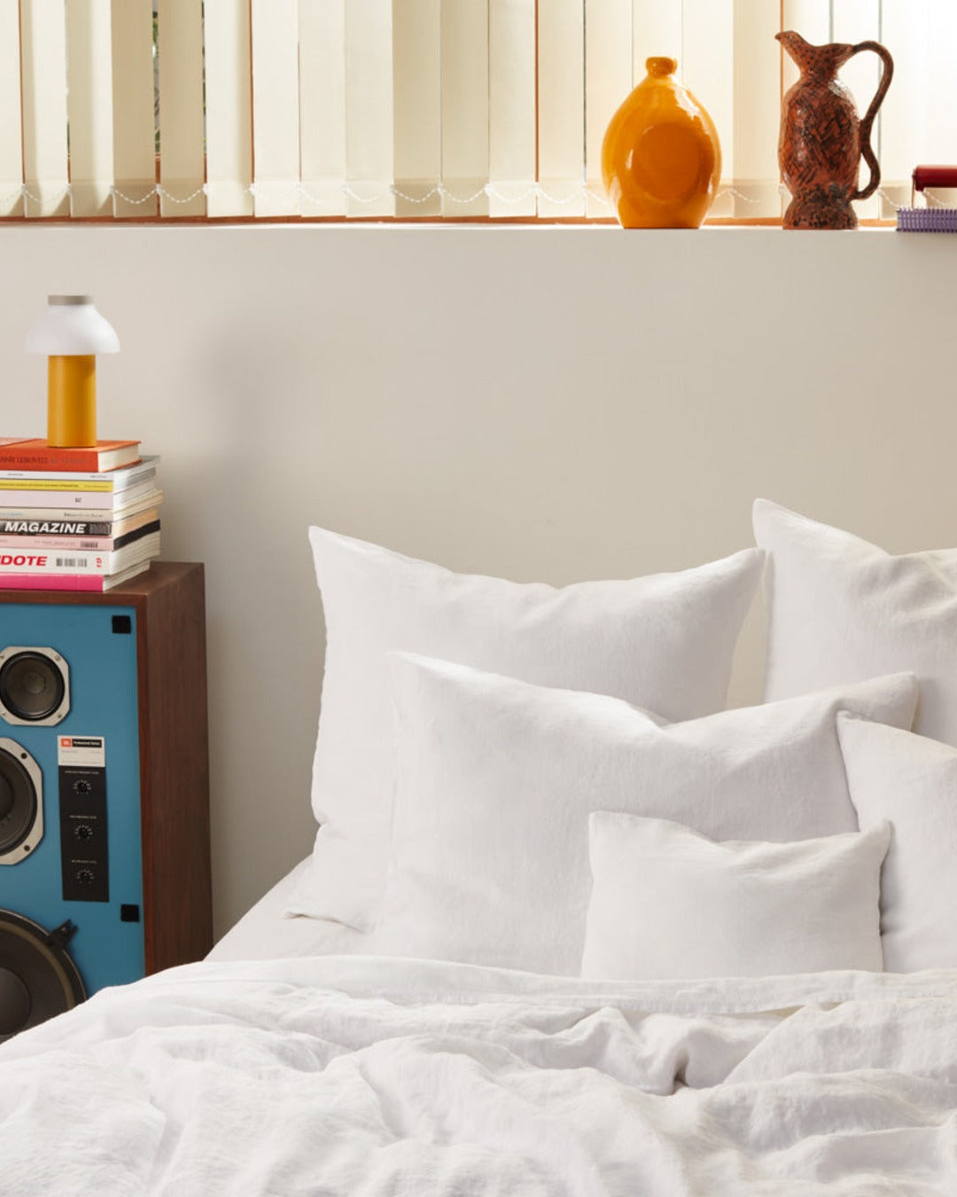 Merci - Washed linen pillowcase - Optical White