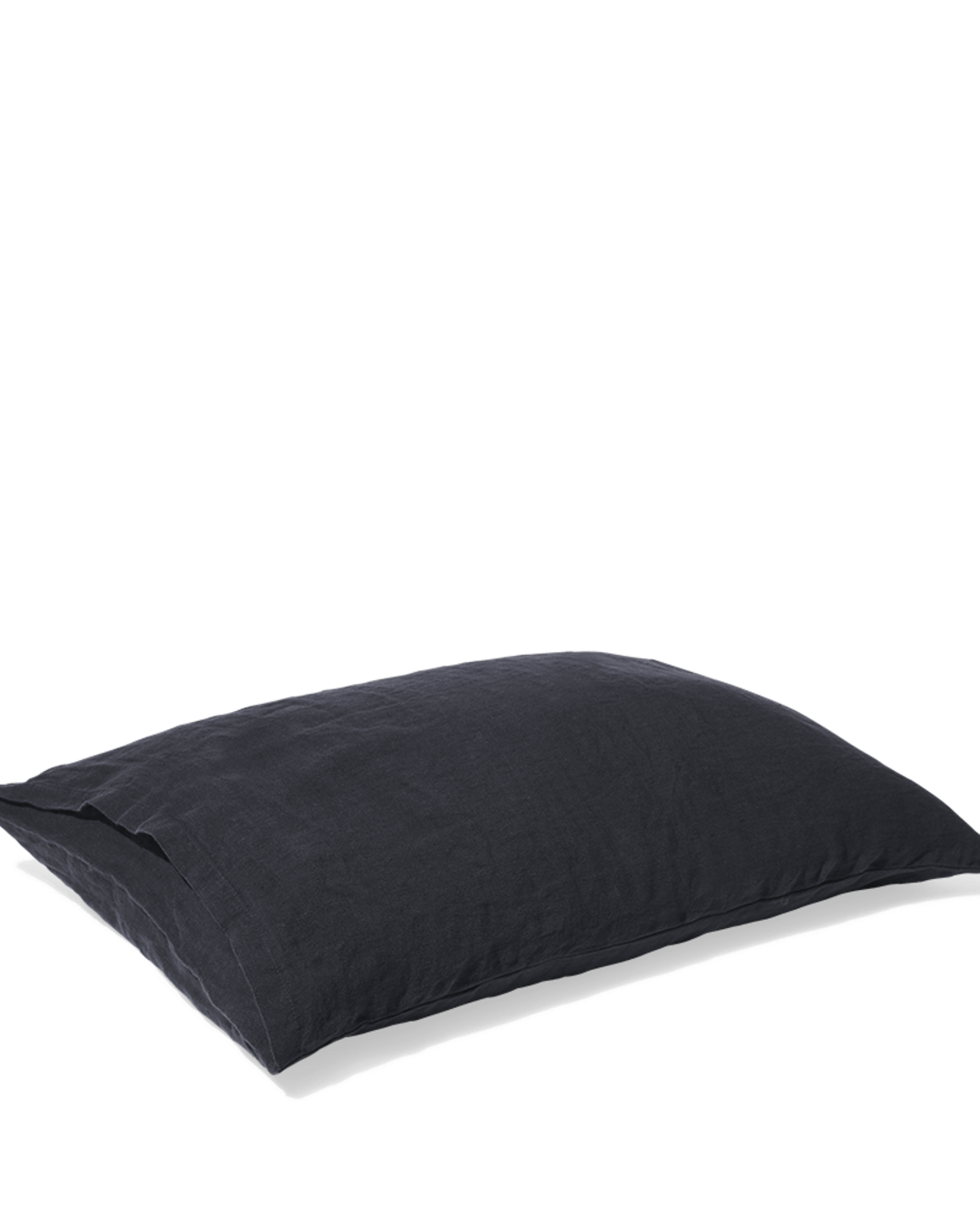 Merci - Washed linen pillowcase - Ink Blue