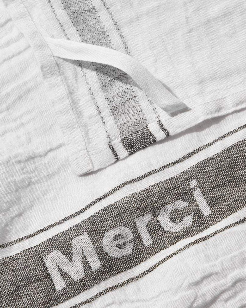 Merci - Torchon En Lin Lavé - Merci Noir