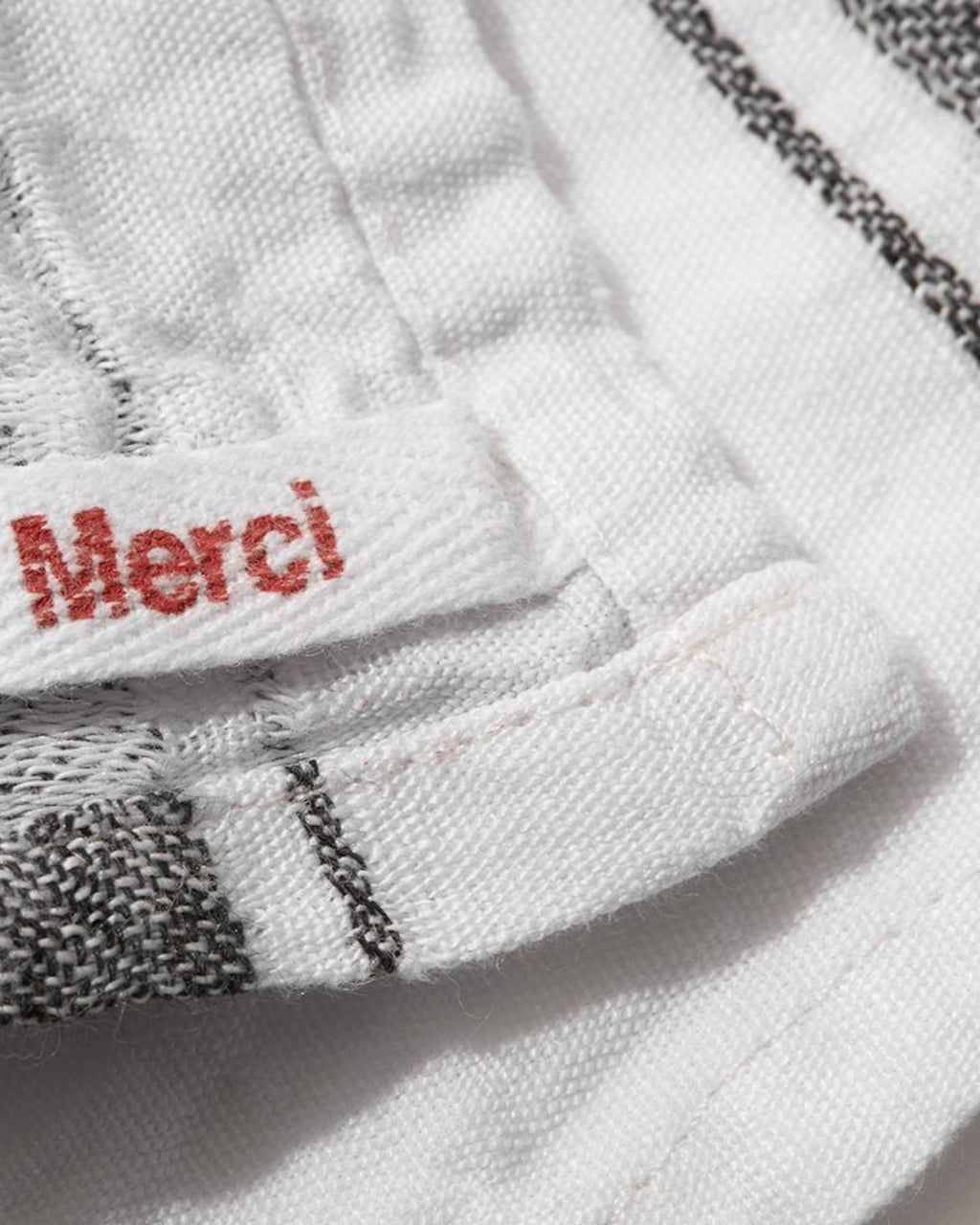 Merci - Torchon En Lin Lavé - Merci Noir