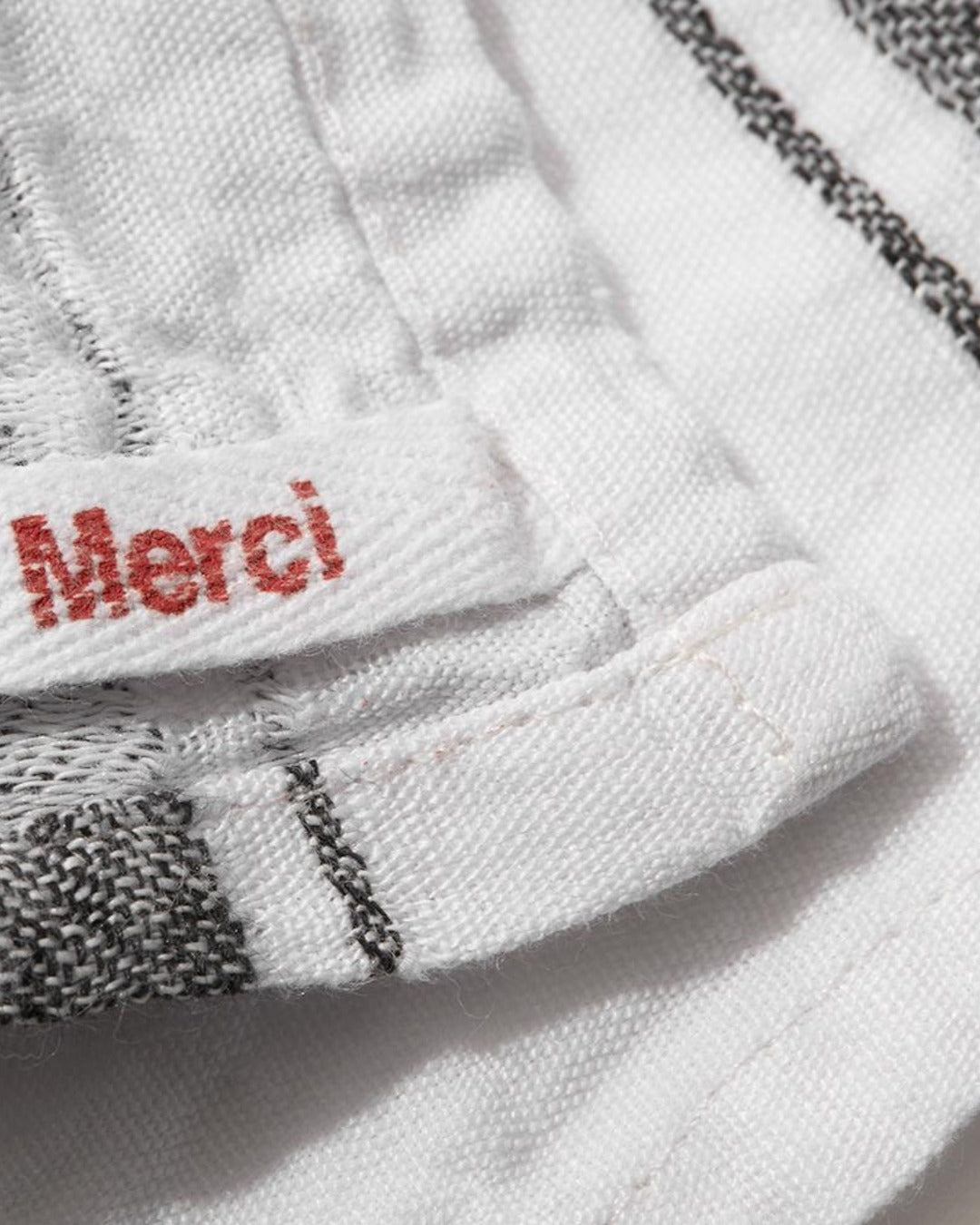 Merci - Torchon En Lin Lavé - Merci Noir
