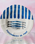 Merci - Assiette Plate En Faïence Poissonnerie