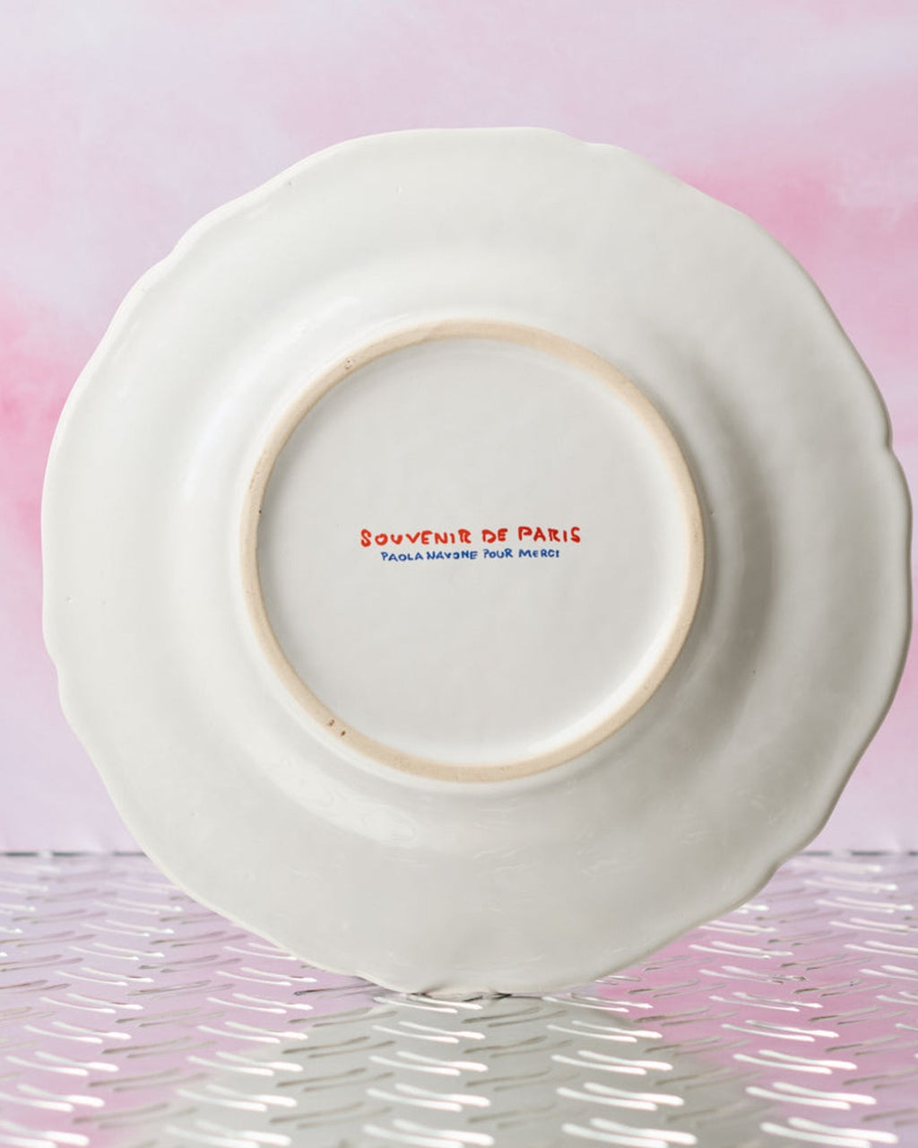 Merci - Assiette Plate En Faïence Poissonnerie