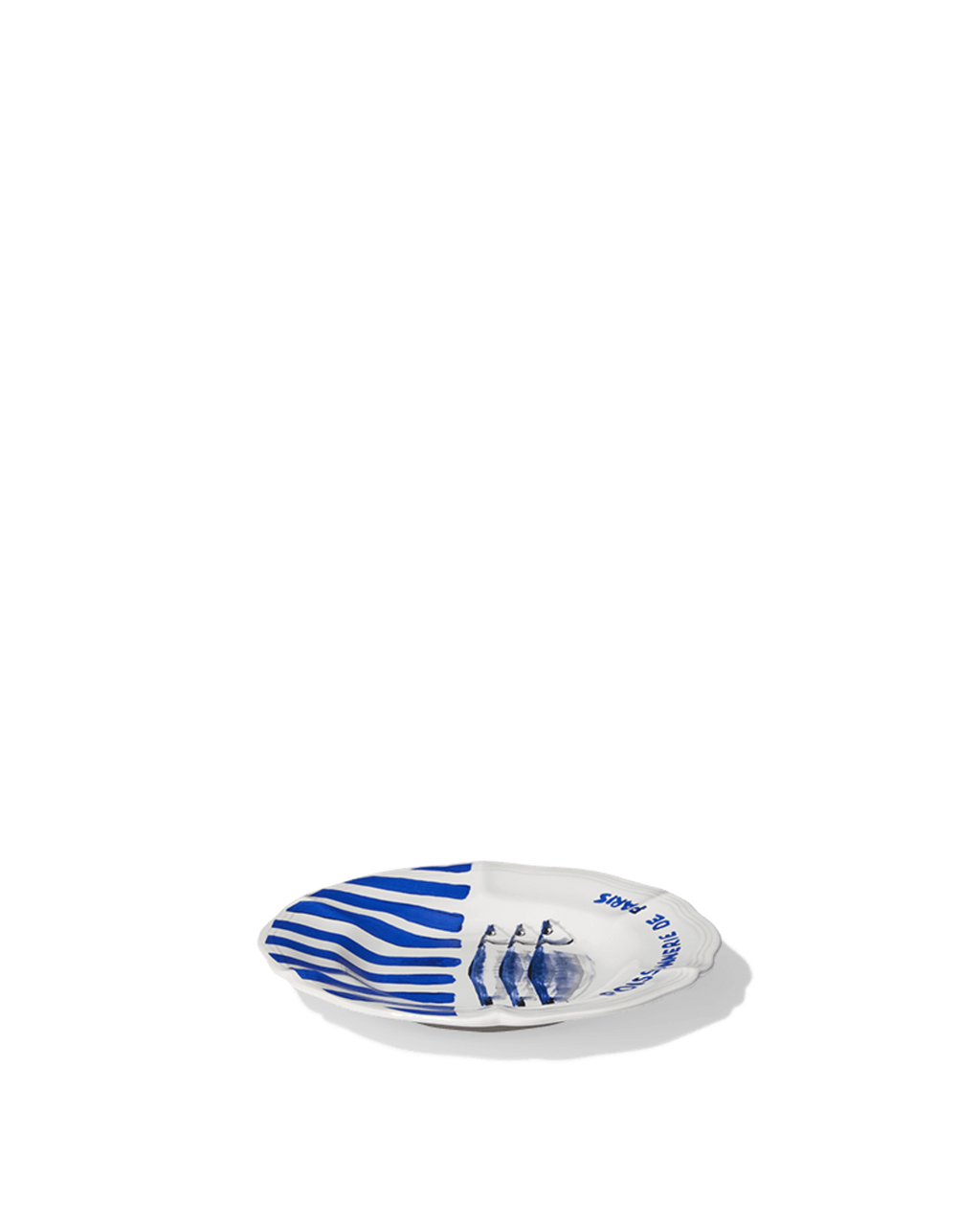 Merci - Assiette Plate En Faïence Poissonnerie
