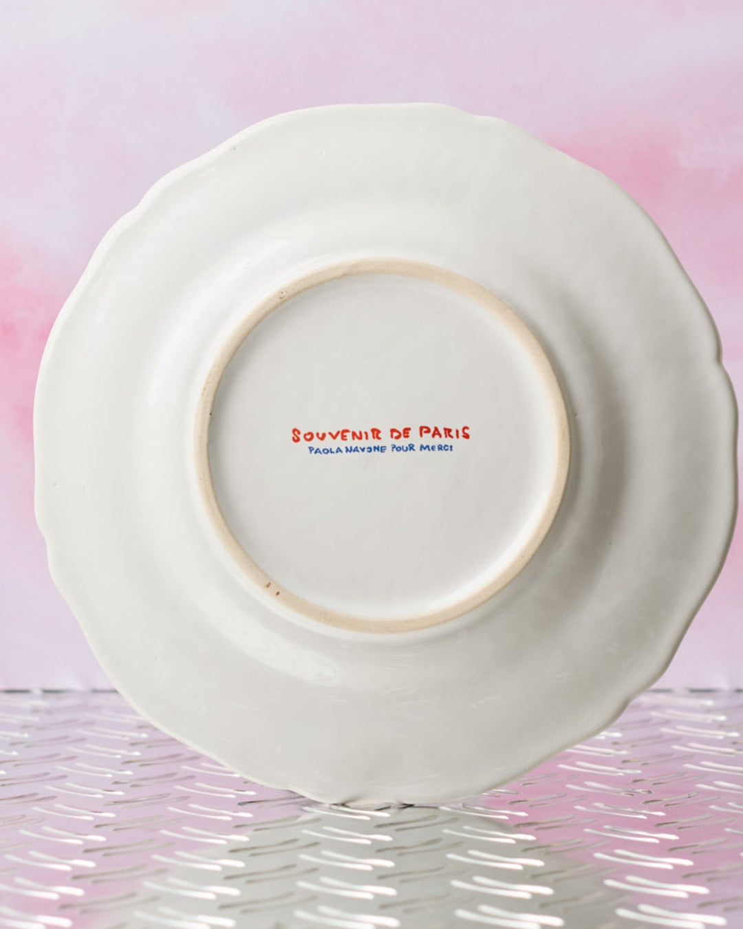 Merci - Assiette Plate En Faïence Huîtres