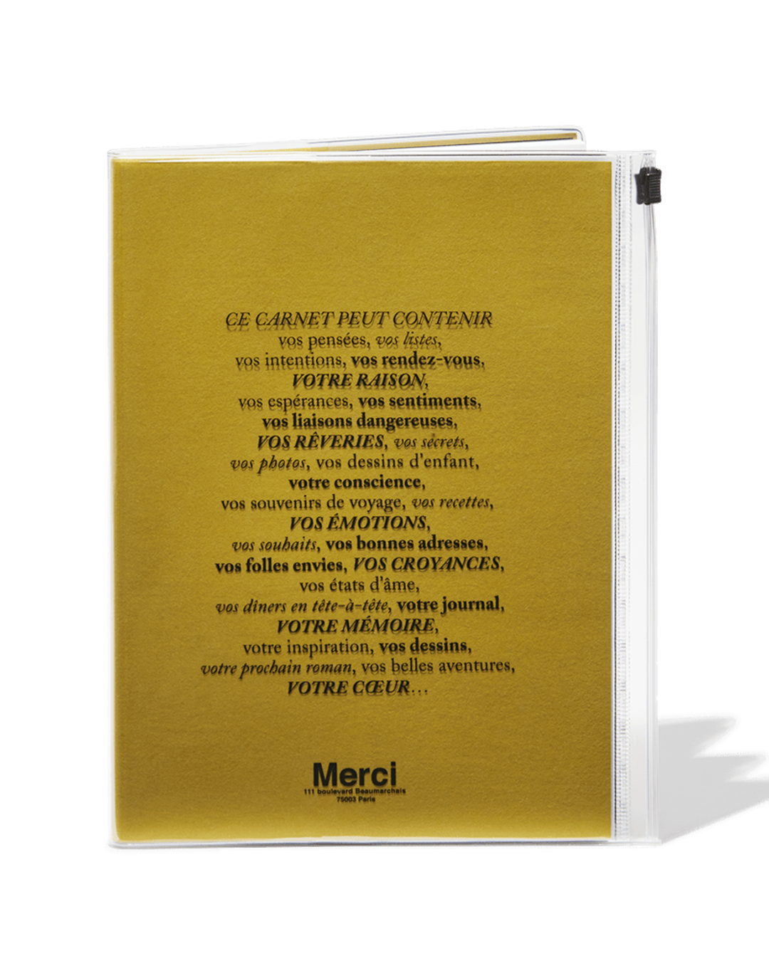Merci x Marks - Carnet - Jaune