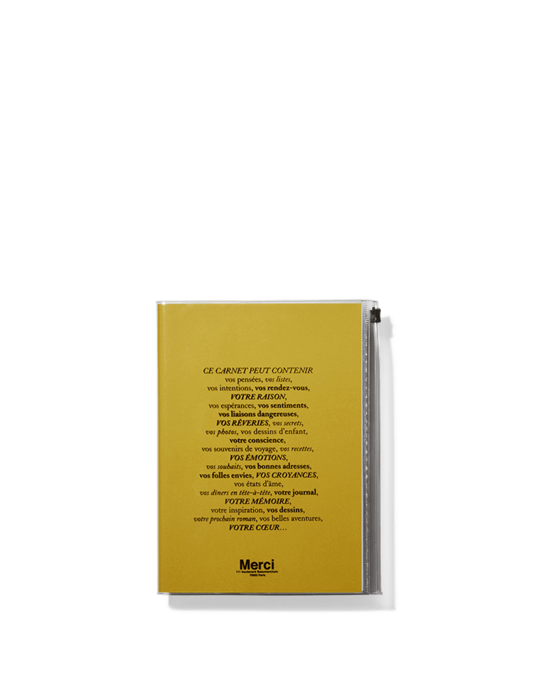 Merci x Marks - Carnet - Jaune