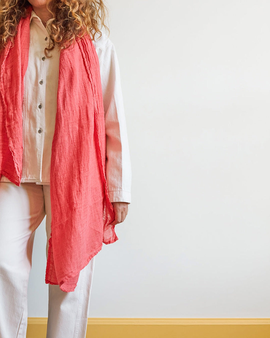Merci - linen scarf - Pink