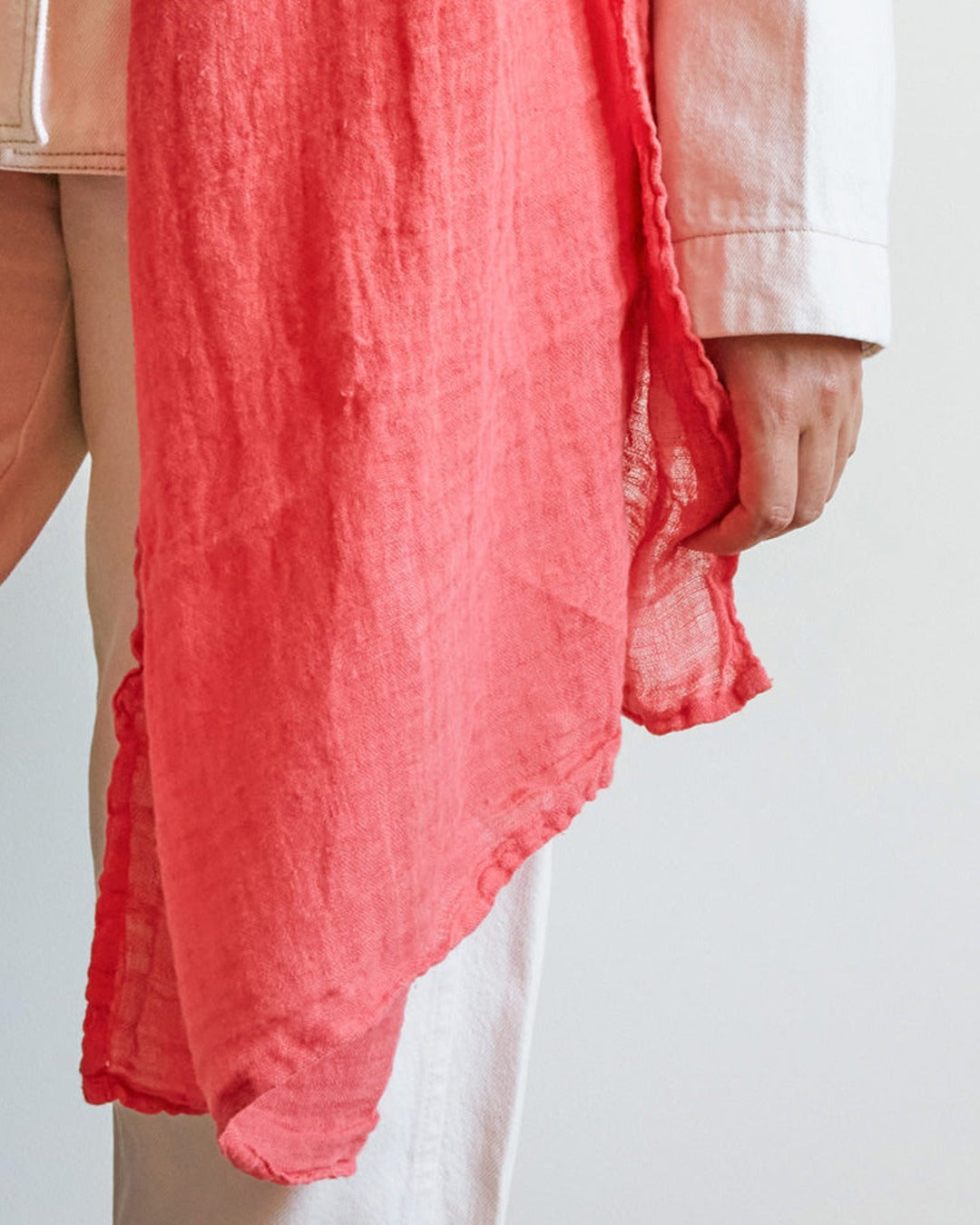 Merci - linen scarf - Pink