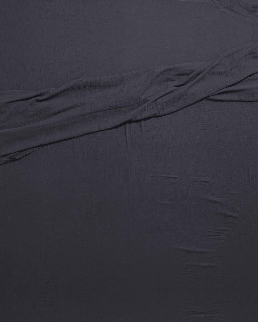 Merci - Drap Plat En Gaze De Coton - Gris Fusain