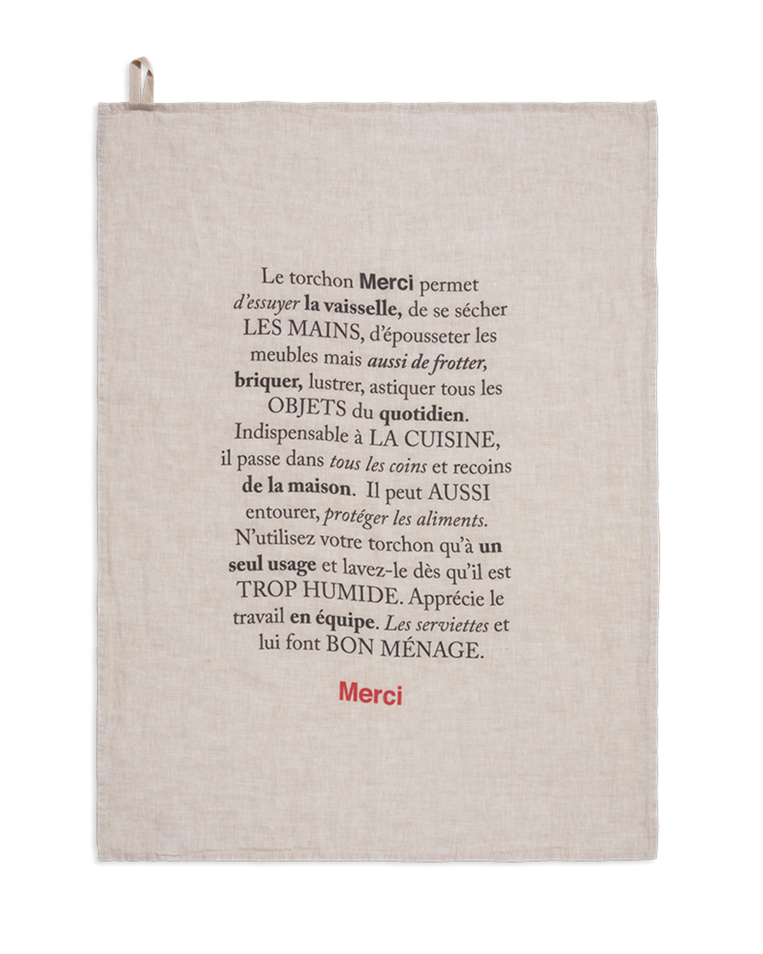 Torchon Merci - Naturel