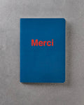 Merci - Carnet - Bleu Marin & Rouge