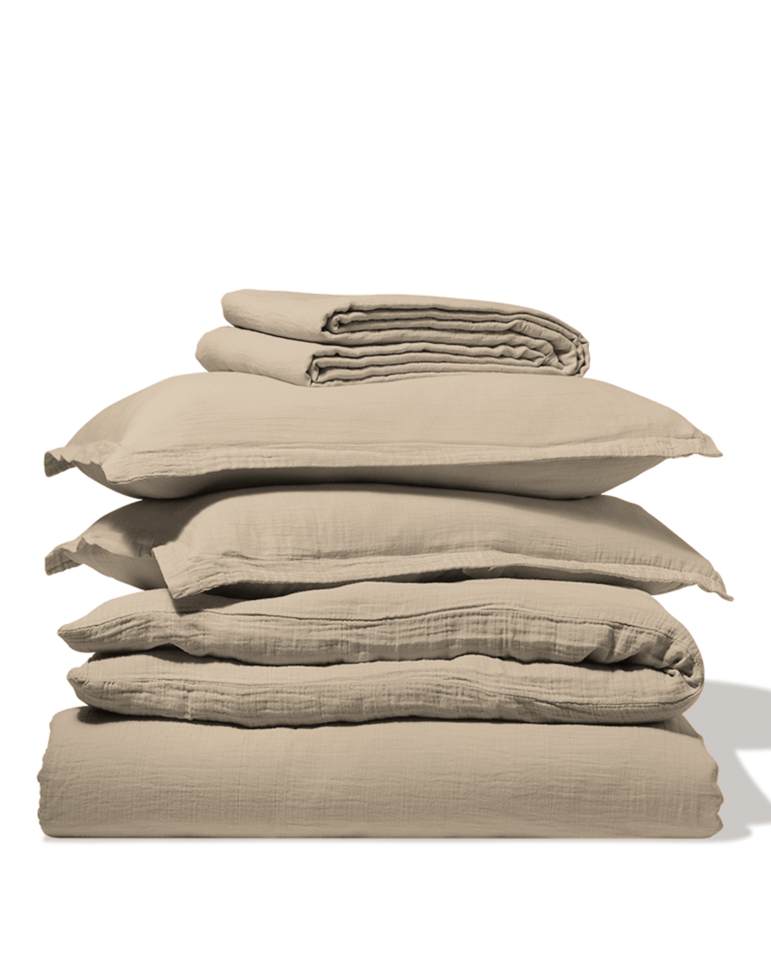 Merci - Cotton gauze fitted sheet - Beige Quai de Seine
