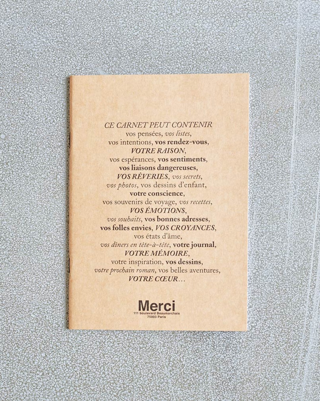 Merci x Marks - Cahier - Kraft